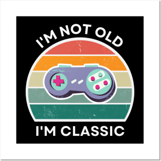 I'm not old, I'm Classic | Game Controller | Retro Hardware | Vintage Sunset | '80s '90s Video Gaming Posters and Art